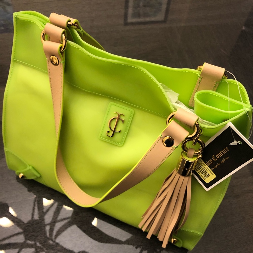 NWT Juicy Couture Lime Green Waterproof Bag